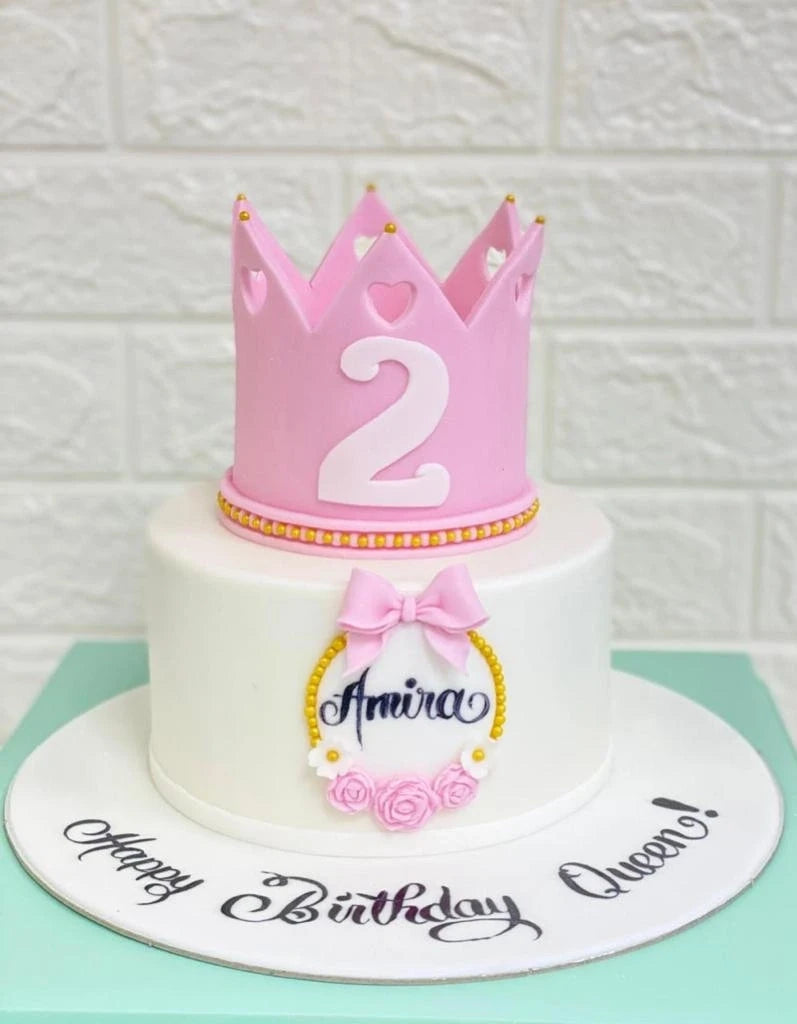 Baby Girl Crown Cake